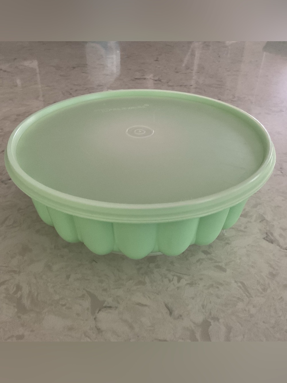 Vintage Tupperware Mint Green Jel-N-Serve/Jel-Ring Jello Mold, 3 Pieces